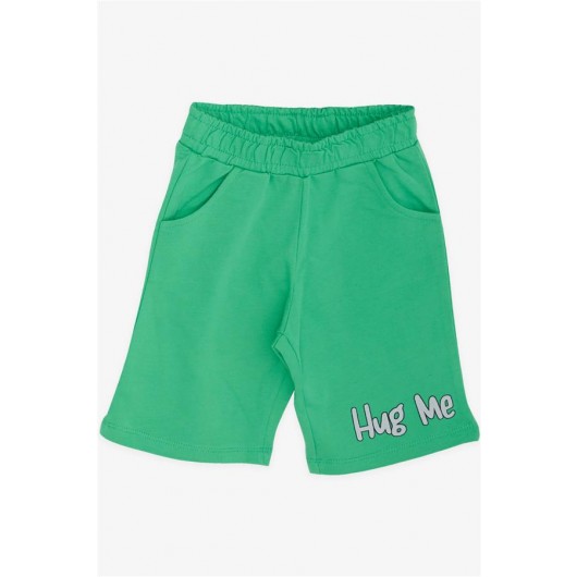 Newborn Baby Boy Set Melange Gray Printed Shorts (9Mths-3Yrs)