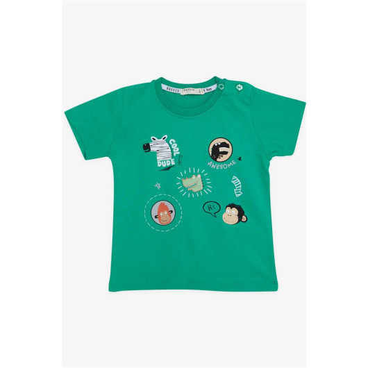 Baby Boy T-Shirt Cool Perfect Friends Themed Green (9 Months-3 Years)