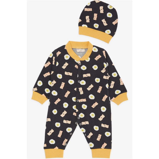 Baby Boy Rompers Happy Food Themed Smoked (0-3 Months-6 Months)