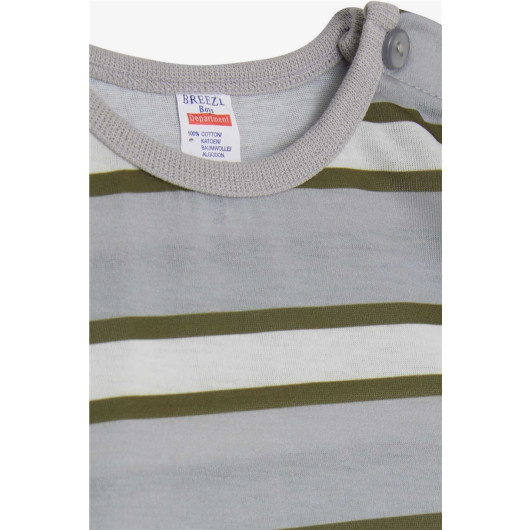 Baby Boy Long Sleeve T-Shirt Pop Striped Mix Color (9 Months-3 Years)