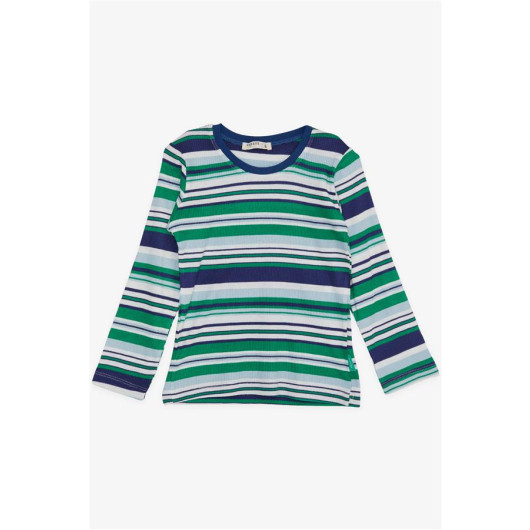 Baby Boy Long Sleeve T-Shirt Colorful Stripes Mixed Color (9 Months-3 Years)