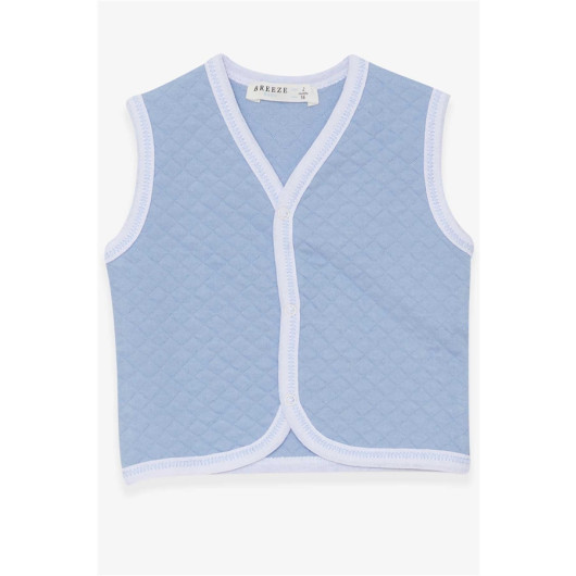 Baby Boy Vest Snap Snap Baby Blue (0-9 Months)
