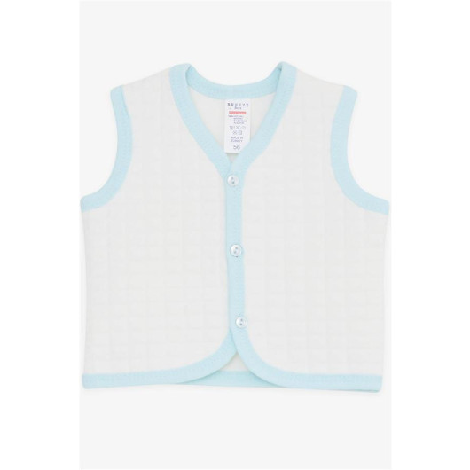 Baby Boy Vest Buttoned White (0-3-9 Months)