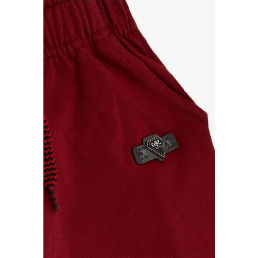 Boy Child Bottom Lace Accessory Elastic Waist Pocket Claret Red (1-4 Years)