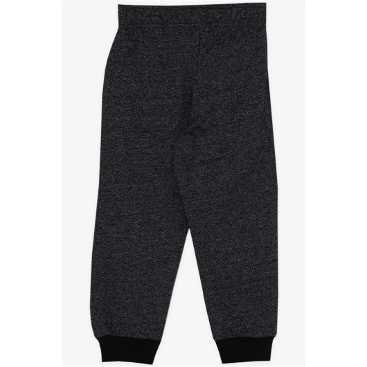 Boy's Sweatpants Black Melange (1.5-5 Years)