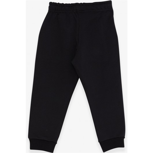 Boy's Sweatpants Game Console Embroidered Black (1.5-4 Years)