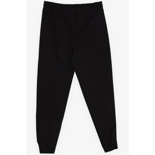 Boys' Sweatpants Printed Black (4-11 Ages)