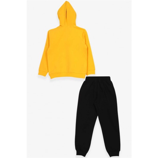 Boys Tracksuit Set Zippered Hoodie Yellow (8-14 Age)