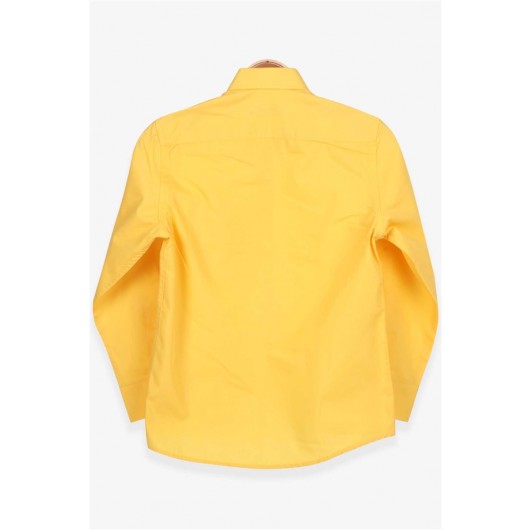 قميص ولادي لون أصفر (6-12 عامًا)