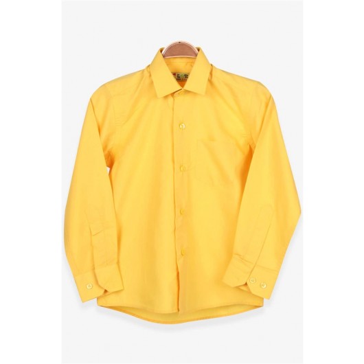 قميص ولادي لون أصفر (6-12 عامًا)