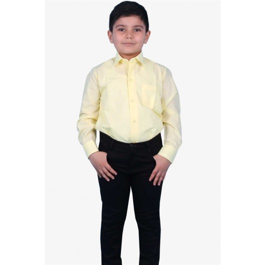 Boys Shirt Basic Yellow (6-13 Years)