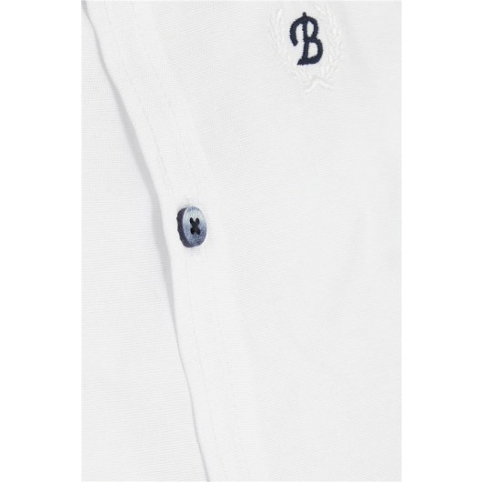 Boy's Shirt With White Tie (3-7 Years)