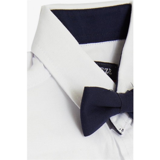 قميص ولادي مع ربطة عنق اللون أبيض (3-7 سنوات)