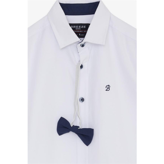 Boy Shirt With Bow Tie White (8-12 Years)