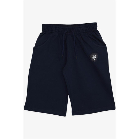Boy's Capri Embroidery Pocket Lace Accessory Navy Blue (4-9 Years)