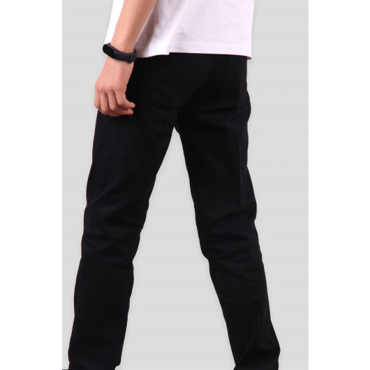 Boys Linen Trousers Black (3-4 Years)