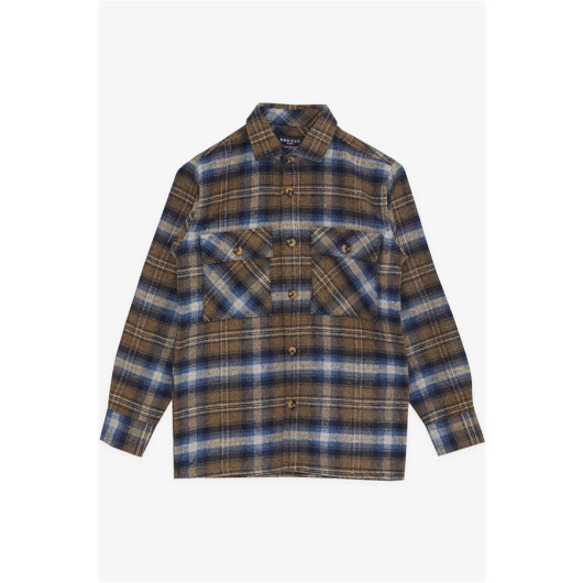 Boy Lumberjack Shirt Checked Brown (8-14 Years)