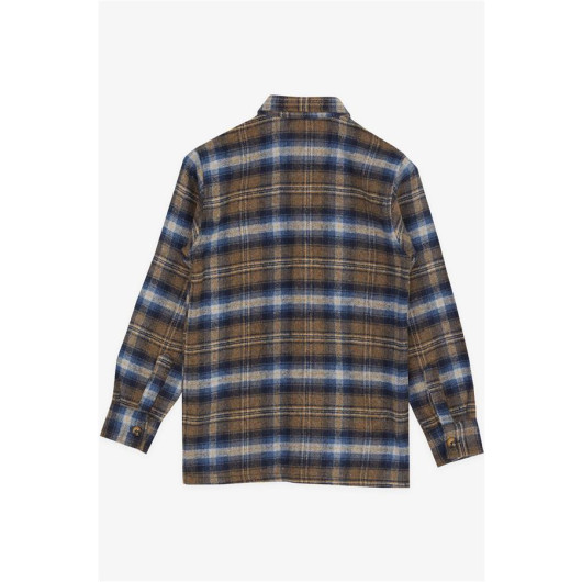 Boy Lumberjack Shirt Checked Brown (8-14 Years)
