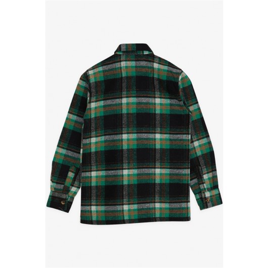 Boy Lumberjack Shirt Checked Green (8-14 Years)