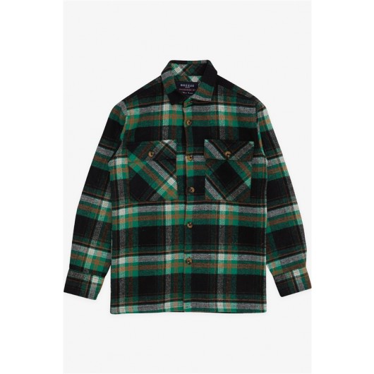 Boy Lumberjack Shirt Checked Green (8-14 Years)