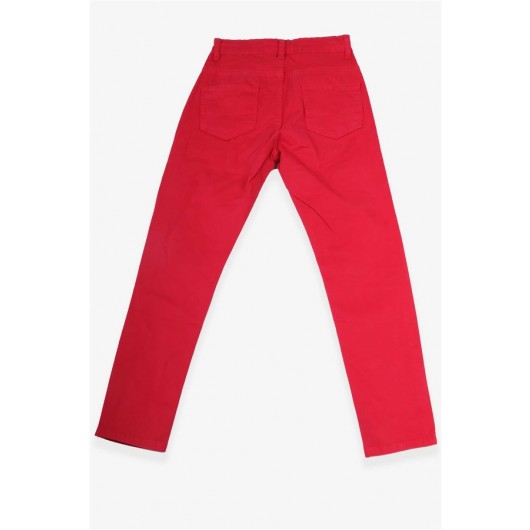 Boys Trousers Claret Red (9-16 Years)