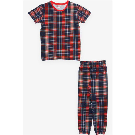 Boys Pajamas Set Checkered Mixed Color (4-7 Years)