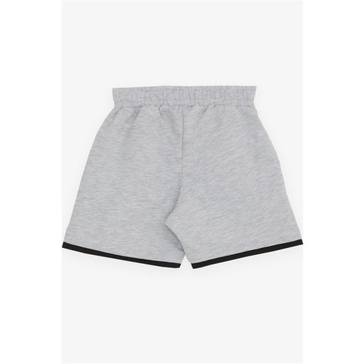 Boy's Shorts With Pocket Accessory Gray Melange (3-7 Years)