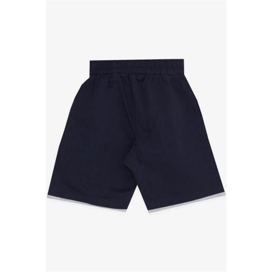 Boy's Shorts With Pocket Accessory Navy Blue (8-14 Years)