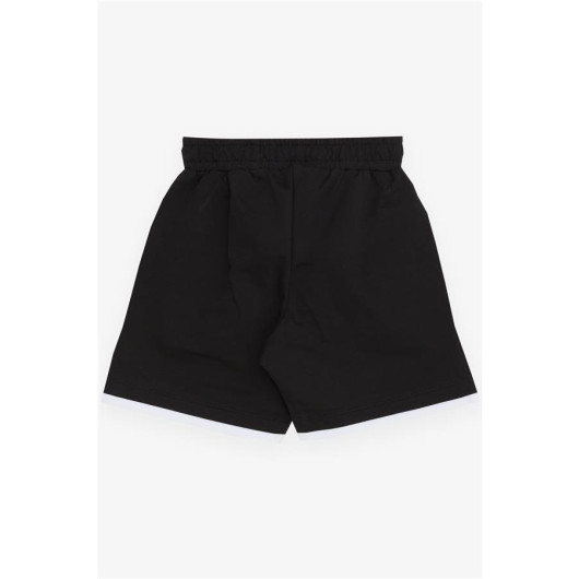 Boy Shorts Black (3-7 Years) With Pocket Accessories