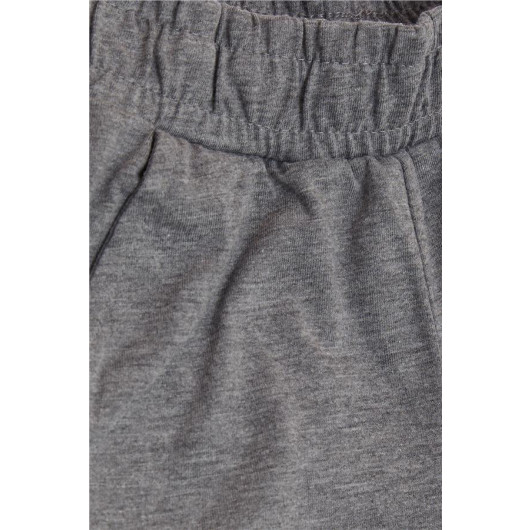 Boys Shorts Solid Color Dark Gray Melange (3-7 Years)