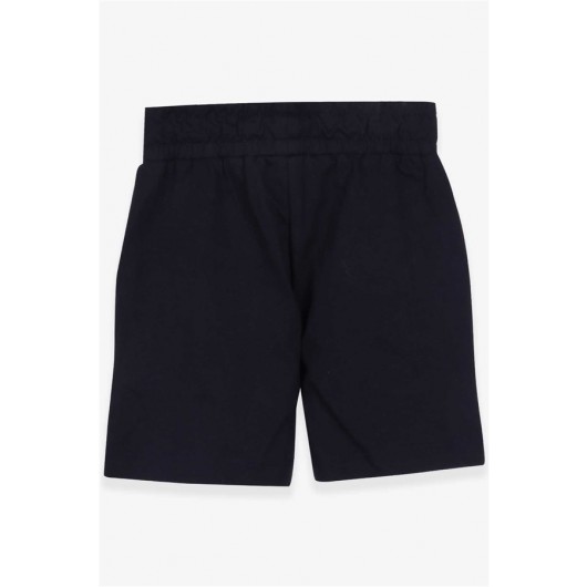 Boys Shorts Solid Color Black (3-7 Years)