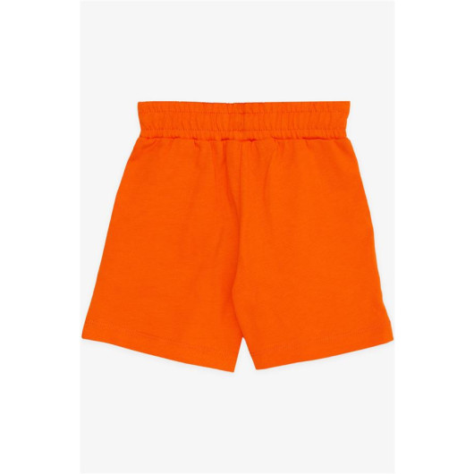 Boys Shorts Solid Color Orange (3-7 Years)