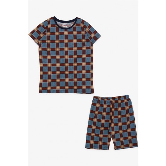 Boys' Mixed Colors Shorts And T-Shirt Pajama Set (10-14 Years)