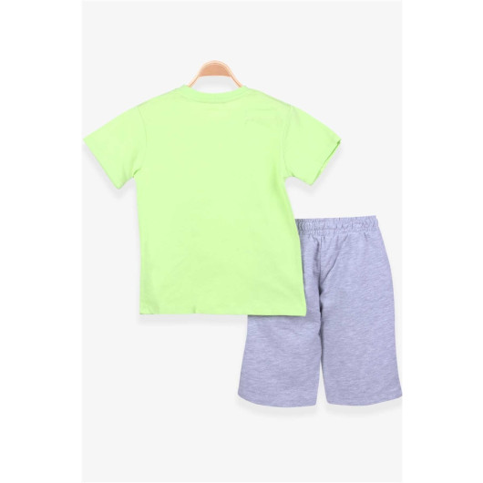 Boys Shorts Set Printed Pistachio (5-6 Years)