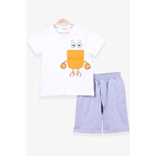 Boys Shorts Suit Pocket Ecru (2-6 Years)