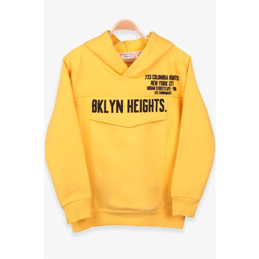 Boys' Sweatshirt Hoodie Yellow (8-14 Years)