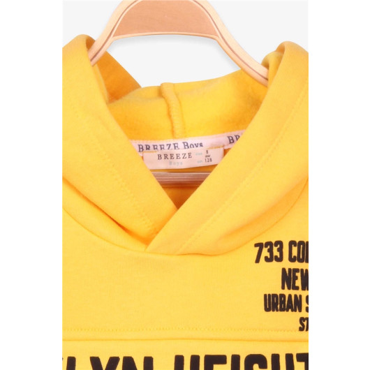 Boys' Sweatshirt Hoodie Yellow (8-14 Years)