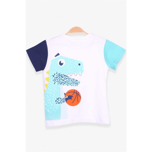 White Dinosaur T-Shirt For Boys (3-7 Years)