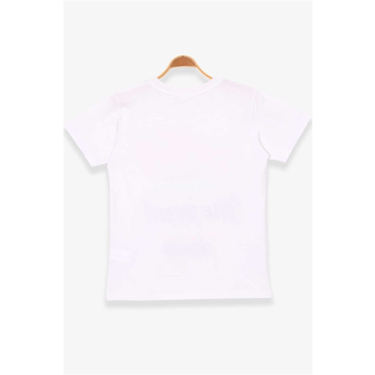 Boys T-Shirt Printed White (10-16 Ages)