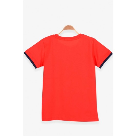 Boy's T-Shirt Printed Orange (9-14 Years)