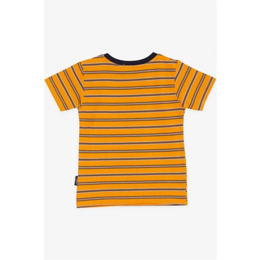 Boys T-Shirt Striped Mustard Yellow (3-7 Years)