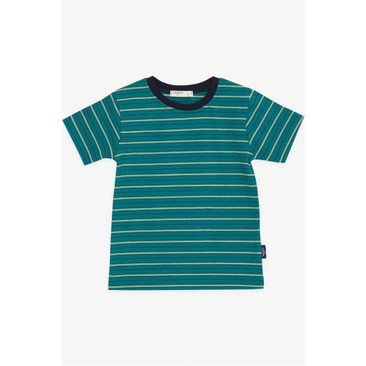 Boys T-Shirt Striped Green (3-7 Years)