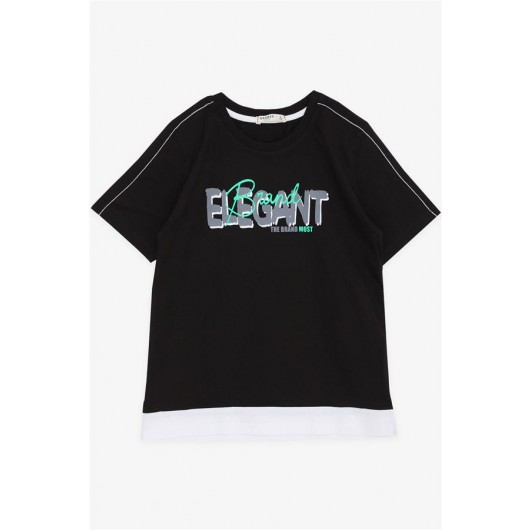 Boys T-Shirt Printed Color Black (8-14 Years)
