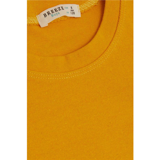 Boy's Long Sleeve T-Shirt Basic Mustard Yellow (Ages 4-8)