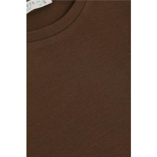 Boy's Long Sleeve T-Shirt Basic Brown (Age 1-4)