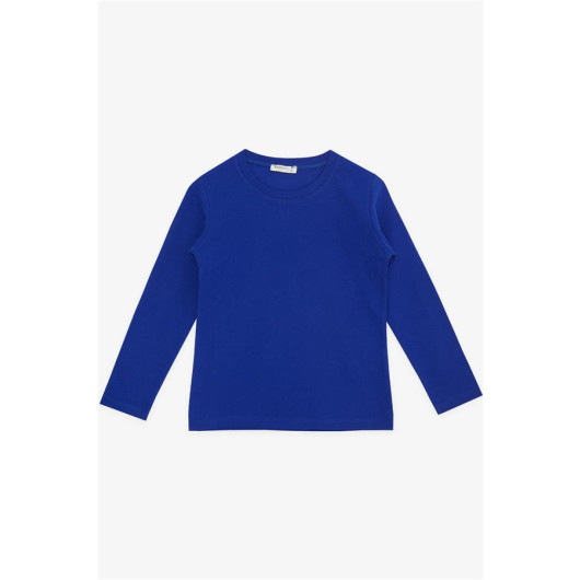 Boys Long Sleeve T-Shirt Basic Dark Blue (5-9 Years)
