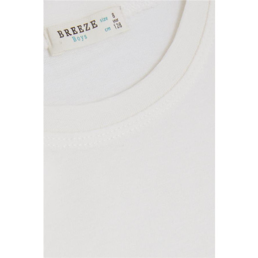 Boy's Long Sleeve T-Shirt Basic Cream (Age 5-9)