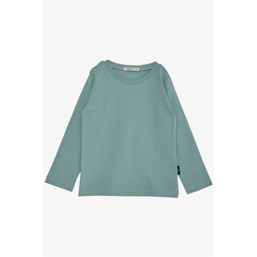 Boy's Long Sleeve T-Shirt Basic Mint Green (Age 1-4)