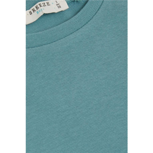 Boy's Long Sleeve T-Shirt Basic Mint Green (Age 1-4)