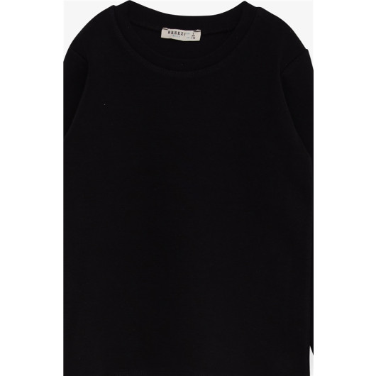 Boys Long Sleeve T-Shirt Basic Black (5-12 Ages)